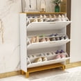 thumbnail image 2 of Kerrogee 24-Pair Shoe Storage Cabinet with 3 Flip Drawers White by, 2 of 5