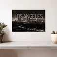 thumbnail image 2 of Elephant Stock La Night Mood Wall Art - Horizontal Canvas Wall Art - Living Room Wall Decor - City Canvas - Black And Gray Decor - 12" x 8", 2 of 8