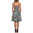 thumbnail image 3 of INSPIRAR CHIC Vestido de Verano para Mujeres con Escote en V, Nudo Frontal, Estilo Suelto, Tirantes Espagueti, Vestidos Midi L Negro, 3 of 5