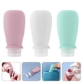 thumbnail image 3 of TABLZONE 3-Pack Travel Silicone Bottles Reusable Leak-Proof Toiletry Containers Assorted Colors for Travel, 3 of 7