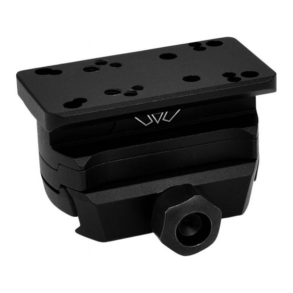 Warne MSR Red Dot Riser Mount for Holosun AEMS Matte Black