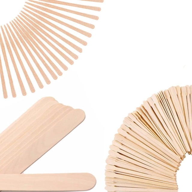 Palitos de madera para cera Mibly, 150 piezas, surtidos en varios tamaños
