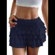 thumbnail image 2 of Faldas Vaporosas para Mujer, Faldas Pantalón con Volantes y Lazo, Minifaldas de Cintura Alta para Adolescentes, Faldas Pantalón de Tenis para Verano Azul Marino L, 2 of 8