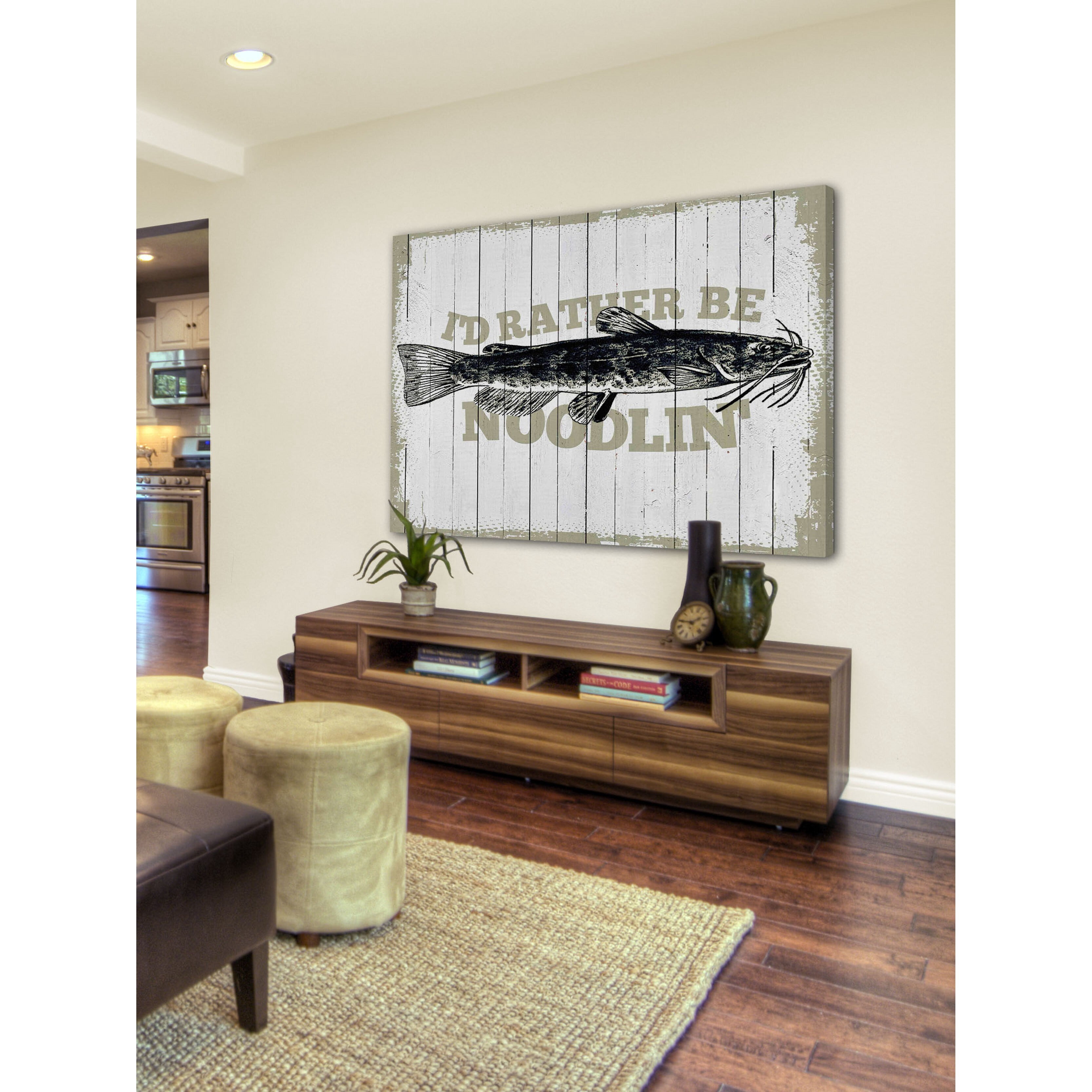 Marmont Hill Catfish Noodlin by Saturday Evening Post Painting Print on Canvas