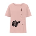 thumbnail image 4 of IROINNID Fashion Women Summer Loose Graphic Print Breathable Round-Neck T-Shirt Short Sleeve Casual Blouse Spring, 4 of 5