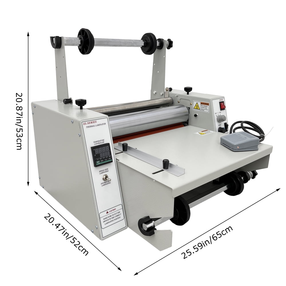 Thermal Roll Laminator Machine 14in Hot Cold Lamination Machine Steel Roller Thermal Laminator