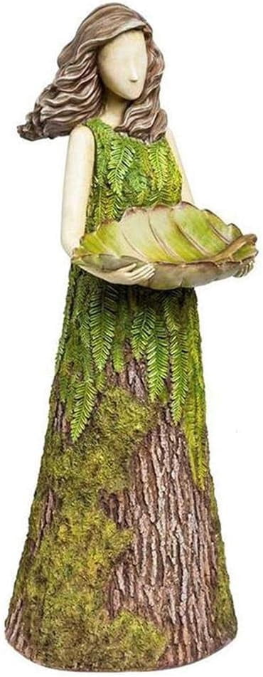 Garden Girl Sculpture, Bee & Butterfly Water Feeder, Garden Fairy Bee Watering Station, Butterfly Puddler Bath Feeder, Decorative Pollinator Feeder for Garden Yard Statue Decor