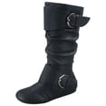 thumbnail image 2 of Klein Women's Adult Fashion Zipper Buckle Slouch Casual Flat Heel Mid Calf Round Toe Boots, 2 of 2