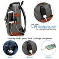 thumbnail image 3 of KOMI Slim Vintage Laptop Backpack For women,Men For Travel, College, Dayparks, Fits up to 15.6Inch Notebook, 3 of 7