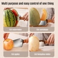 thumbnail image 4 of Cortador de Sandía de Acero Inoxidable con Mango de Madera, Herramienta Multifuncional para Cortar Frutas como Melón y Cantalupo, Utensilio de Cocina para Verano, 4 of 9