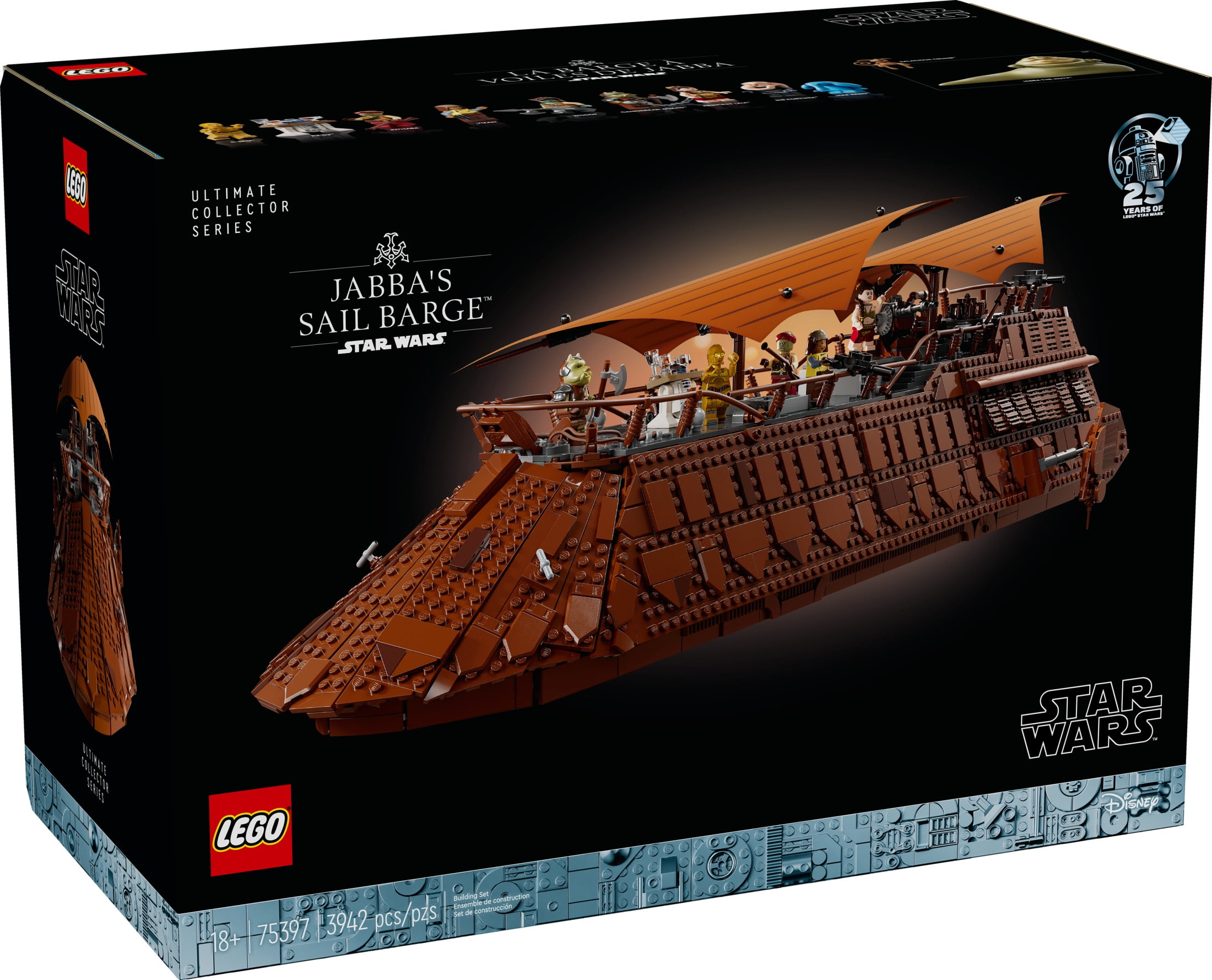 LEGO Star Wars: Return of the Jedi Jabba's Sail Barge Building Set for Adults - Star Wars Ship Collectible Set for Fans - with 11 Minifigures - Gift for Men and Women - 75397