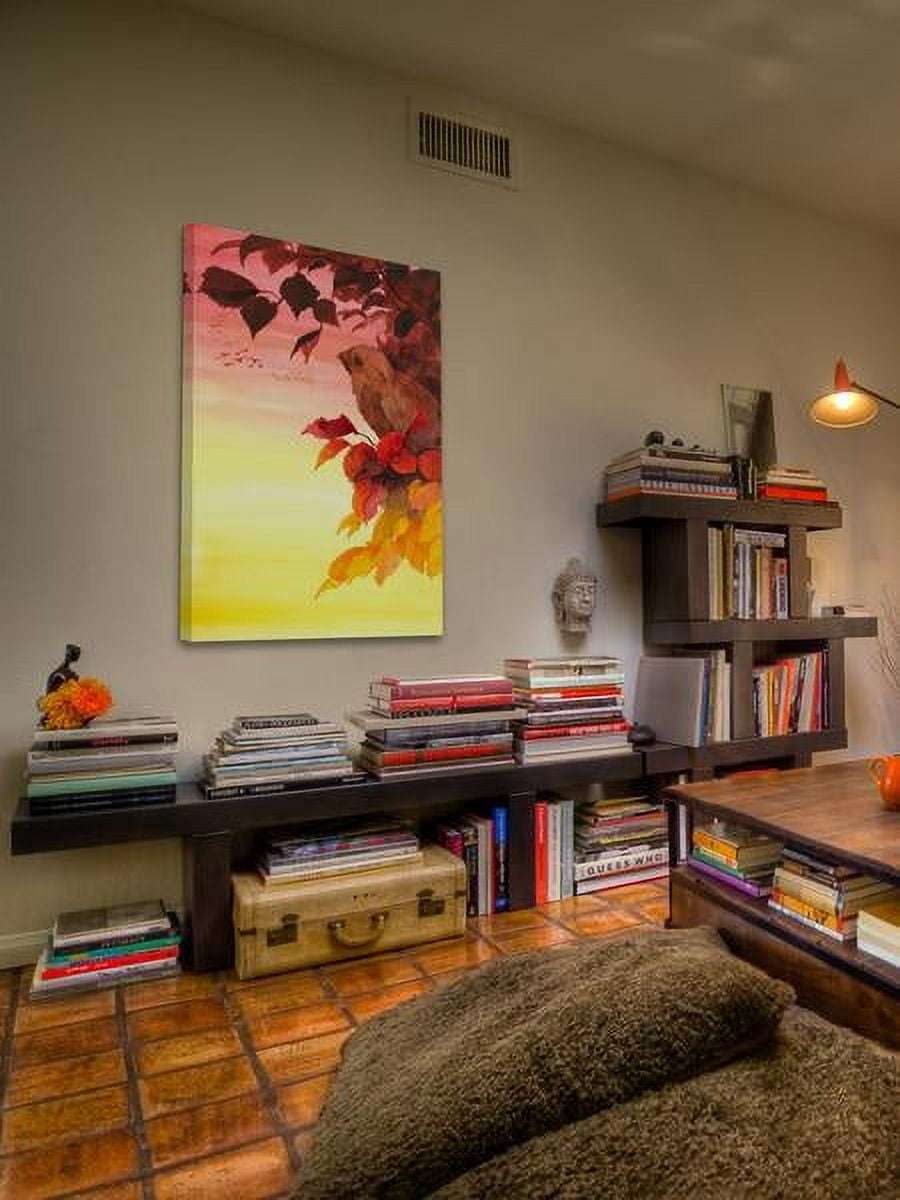 "Nested Bird" Painting Print on Wrapped Canvas
