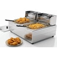 thumbnail image 1 of Freidora de Aceite 12 Lts GUTSTARK Electrica Industrial Boble Bandeja Acero Inoxidable Temperatura Ajustable Papas a la Francesa Pollo Frito Negocio Gutstark Home Acero Inoxidable, 1 of 10
