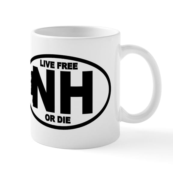 CafePress - New Hampshire Live Free Or Die Mug - 11 oz Ceramic Mug - Novelty Coffee Tea Cup