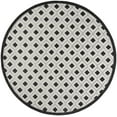 thumbnail image 2 of Nourison Aloha Indoor/Outdoor Geometric Modern Black White 7'10" x round Area Rug, (8' Round), 2 of 9
