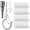 Silver-96 Pcs, variant on 48 Q-hanger Hooks Screw For Outdoor String Lights Safety Buckle Design Cup Eye Hook Hanging Christmas Plants Mounted On Wall Ceiling Include 1 Wing Nut Driver