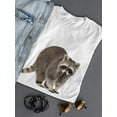 thumbnail image 3 of Raccoon Portrait Art T-Shirt Women -Image by Shutterstock, Female Large, 3 of 4
