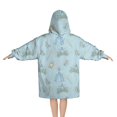 thumbnail image 2 of Princess Pattern Blanket Hoodies for Kids 6-13YR Oversize Wearable Blanket Hoodies for Boys Girls Teens, 2 of 7