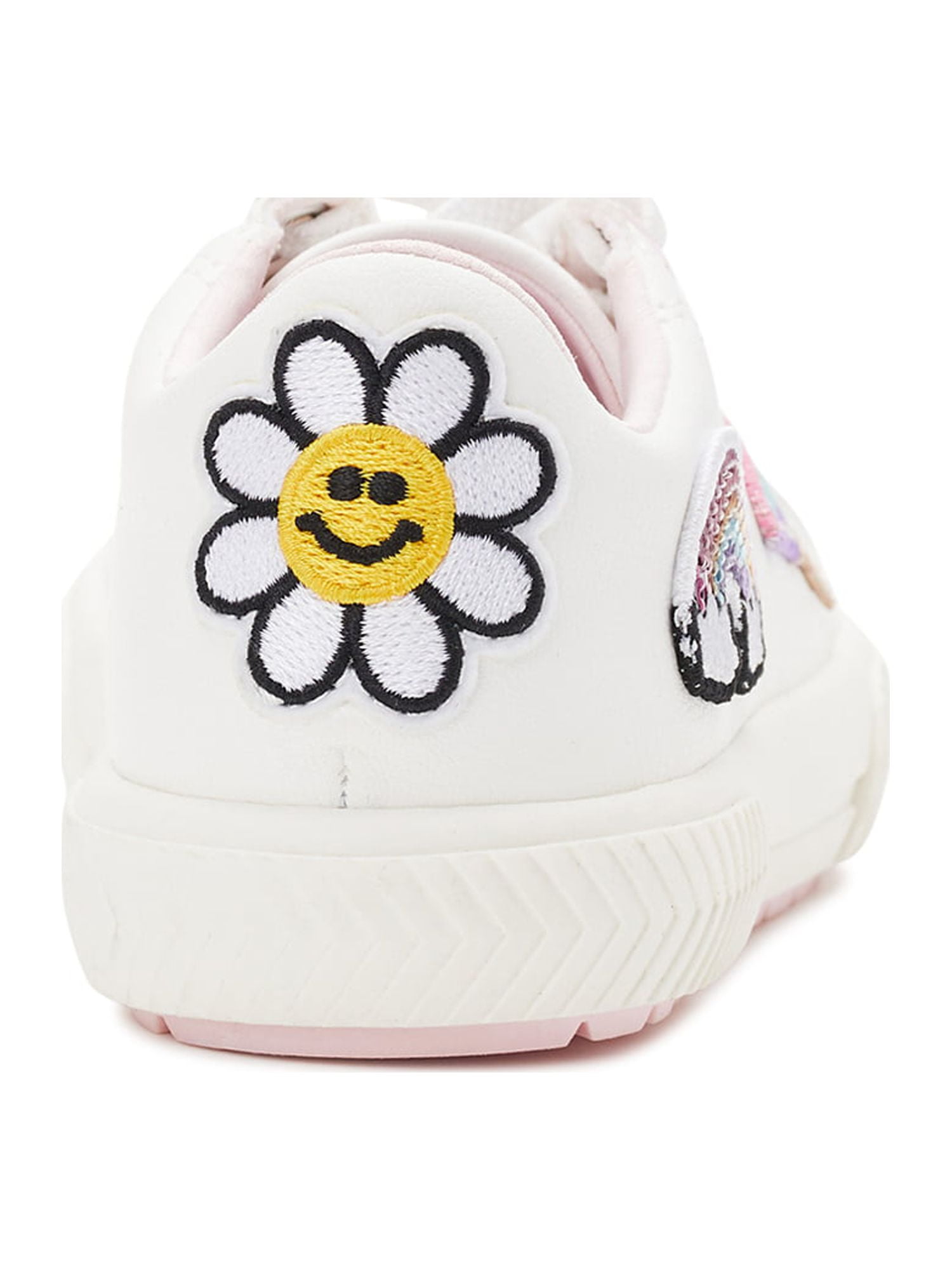Wonder Nation Toddler Girls Low Court Sneakers with Patches