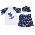 thumbnail image 2 of Trajes De Baño De Dos Piezas Para Niños, Conjuntos De Trajes De Baño De Manga Corta Para Niños, Traje De Baño Con Sombrero Para El Sol Para Piscina, Playa, Patrón De, 2 of 7