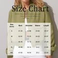 thumbnail image 3 of WTOBBY Women's Single Breasted Jacket Long Sleeve Solid Color Casual Coat Lightweight Zip Up Outerwear with Front Pockets Loose Fit Spring Fall Fashion Streetwear,Khaki S, 3 of 5