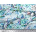 thumbnail image 3 of Soimoi Rayon Crepe Fabric Leaves & Rose Flower Printed Fabric 1 Yard 46 Inch Wide, 3 of 3