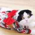 thumbnail image 6 of Frogued Cat Kimono Japanese Style Bow-knot Decor Fabric Two-legged Pet Costume Dress for Party (Blue,Size 1), 6 of 13