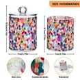thumbnail image 5 of Yayeee 4 Pack Qtip Holder Bathroom Cotton Swab Canister with Lid Clear Dispenser Set, Light Colorful Circles, 5 of 6