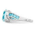 thumbnail image 3 of Sterling Silver Rhodium Diamond & Sky Blue Topaz Ring, 3 of 6
