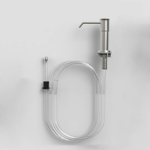 Soap Dispenser for Kitchen Sink, Brushed Nickel 304 Stainless Steel Pump Head with 39.5 inches Extension Tube. Design for Kitchen Bathroom, Easy to Press, No More Refills