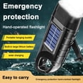 thumbnail image 3 of LED Solar Hand Crank Flashlight, Rechargeable Emergency Weather Radio, Portable Outdoor Camping Lantern with SOS Alert, IP44 Waterproof, 3 of 10