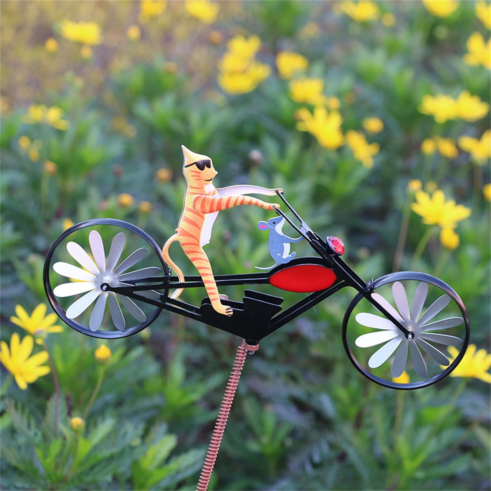 Vintage Metal Wind Garden Cute Animal Yard Metal Windmills Garden Ornaments Decor Outdoor Metal Art Sculptures & Statues Decorations