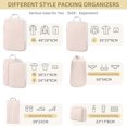 thumbnail image 2 of Bolsa Organizador de Viaje para Maletas Compresión, 8 Piezas Organizador de Viaje para Maletas Compresión, Bolsas de Equipaje Impermeable para Cosméticos, Ropa, Zapatos (Beige), 2 of 4