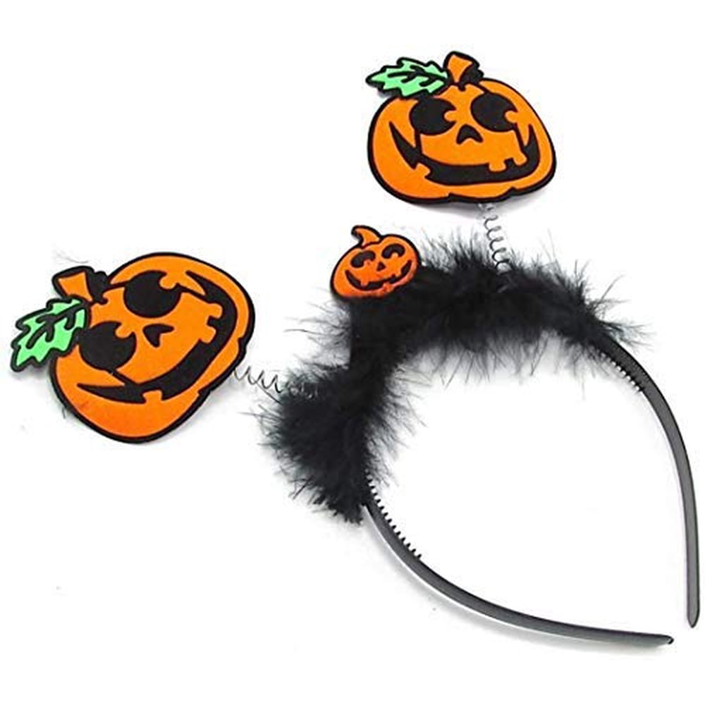 Dazzling Toys Halloween Pumpkin Design Headbands 4 PCS Halloween Hair
