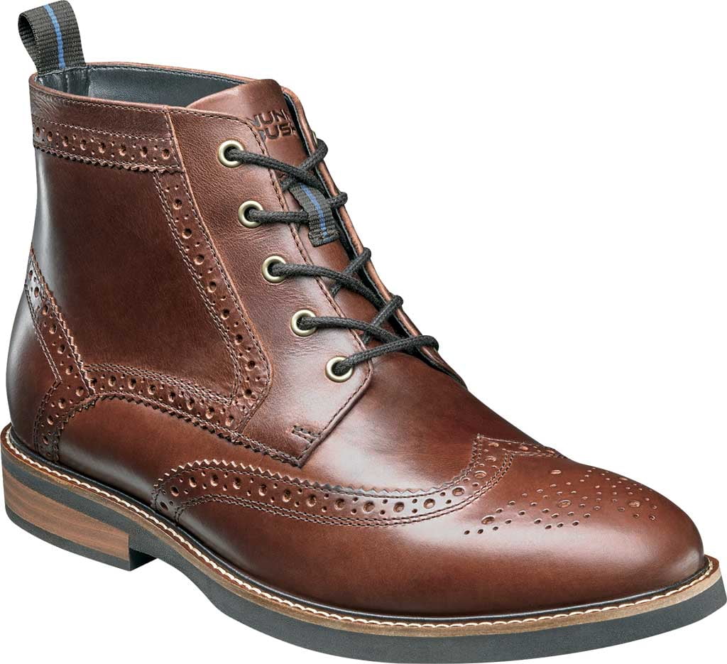 Men's Nunn Bush Odell Wingtip Boot in Rust Size 8 Wide