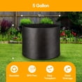 thumbnail image 2 of Grow Bags Simple Deluxe, 19 litros, 5 unidades, tela no tejida, color negro, 2 of 7