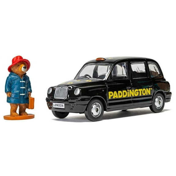 London Taxi TX4 (with Paddington Bear Figure) Car [1:43 scale in Black]