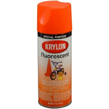 Krylon Fluorescent Paint, Orange, 11 oz.