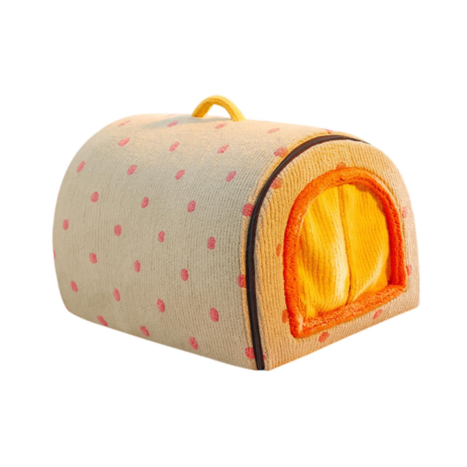 TOOYFUL Indoor Pet House Enclosed Warm Bed House Soft Portable Handle Indoor Washable Dog House Kennel Bed for Poodle Puppy Chihuahua blue