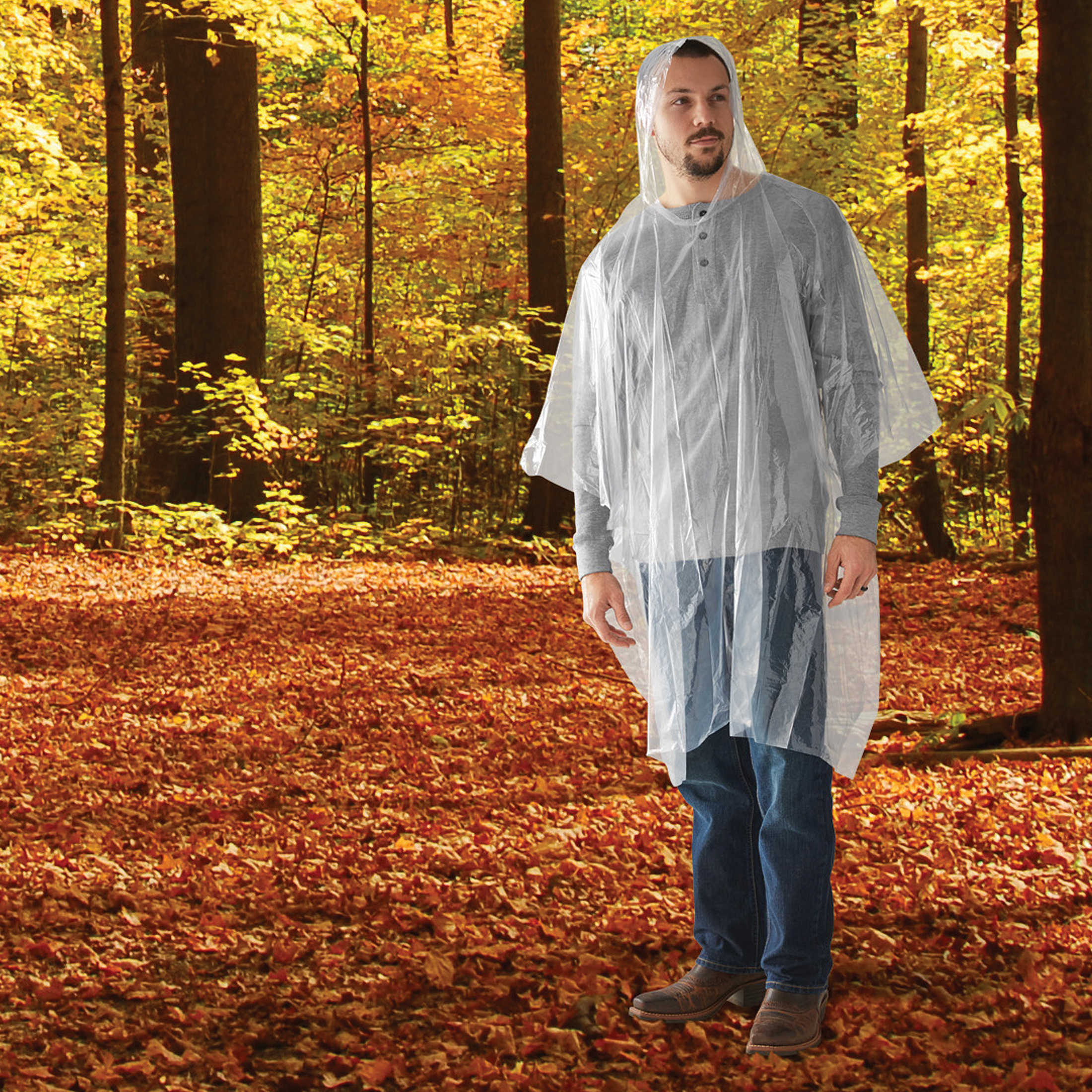Ozark Trail Clear One Size Fits Most Emergency Poncho 2 Count - image 5 of 6