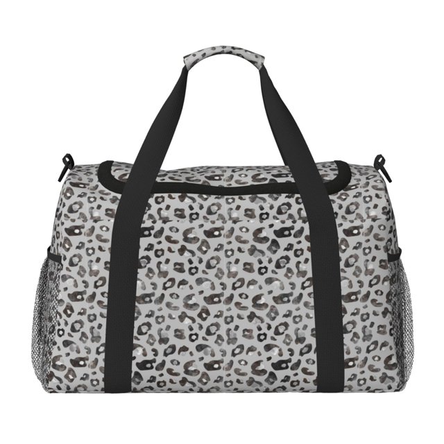 Balery Wild Animal Leopard Print Bolsa de Gimnasio para Mujeres, Bolsa de Viaje con Bolsillo Húmedo, Bolsa de Fin de Semana para Mujeres, Bolsa de Viaje Resistente al Agua