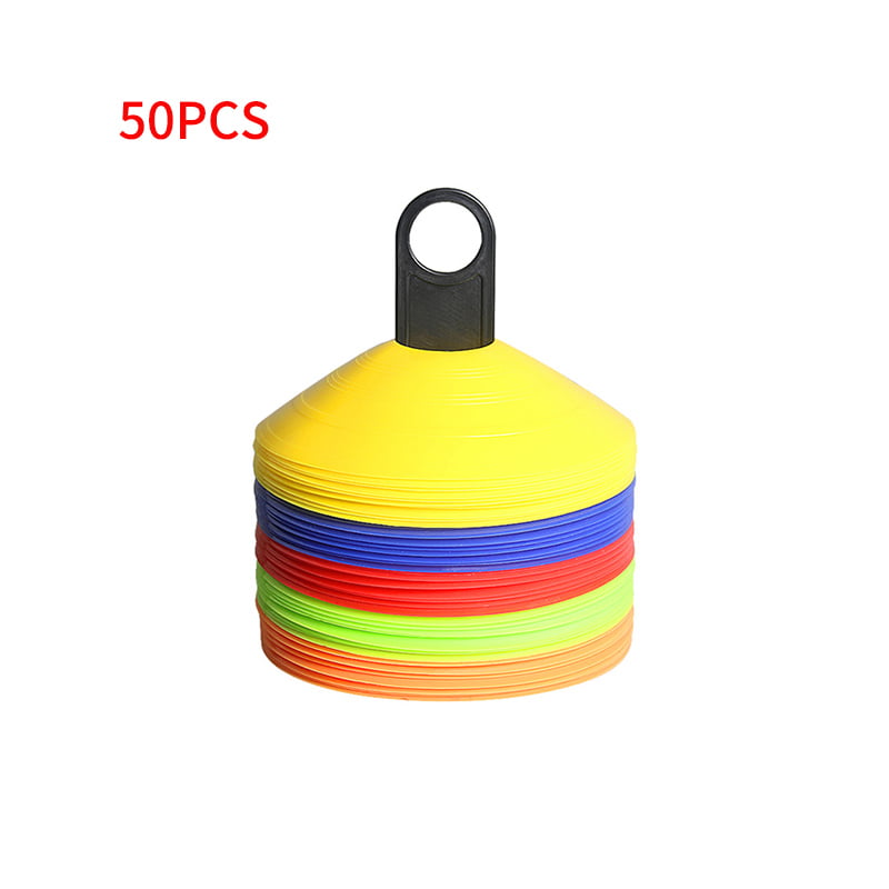5x Multicoloured Training Cones High Quality PE Marker Discs Sports Accessories 