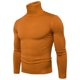 thumbnail image 1 of Suéter de cuello alto ajustado de color sólido para hombre, suéter de gran tamaño, camisa básica de cuello alto informal de moda, 1 of 6