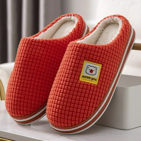 

Daznico Slippers for Women Women Slippers Autumn and Winter Fashion and Comfortable Indoor and Outdoor Solid Color Flat Bottom Warm Non House Slippers for Woman(Color:Red Size:6.5)