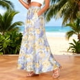 thumbnail image 2 of LWavelet Women Polka Dot Print Maxi Skirt Elastic Waist With Pockets Casual Summer Long Skirt Yellow 2XL, 2 of 5