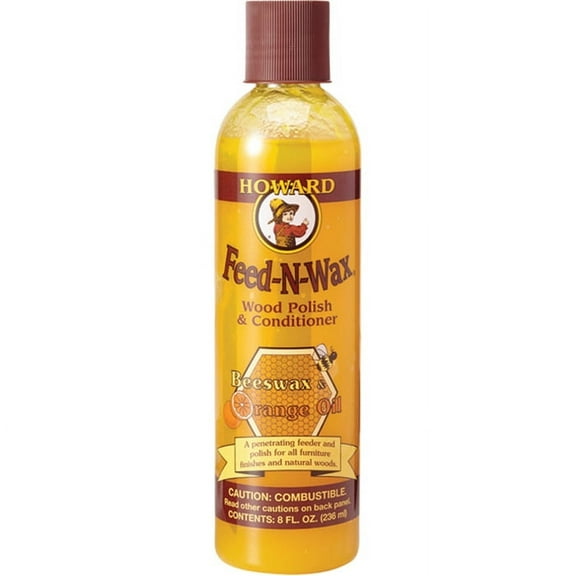 12-Pack of 8 oz Howard FW0008 Feed-N-Wax Polish and Conditioner