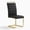 Gold & Black, variant on 2-Piece Modern Dining Chair Set, High Back PU Leather Seating with C-Shaped Cantilever Stainless Steel Frame, Armless Accent Chairs for Kitchen Living Room Office