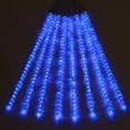thumbnail image 3 of Meteor Shower Rain Lights, 30cm 8 Tubes 192 LED Iciclelight Snow Falling Christmas Lights Outdoor Raindrop Lights for Xmas Wedding Party Tree Holiday Decoration(Blue), 3 of 5