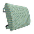 thumbnail image 1 of Geometric Lumbar Pillow, Retro Circles with Dots Round Design Elements Vintage Inspirations, Soft Back Cushion Office Chairs with Adjustable Straps, 14" x 13", Yellow Green Blue Black, by Ambesonne, 1 of 7