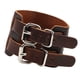 thumbnail image 2 of Pulsera de doble vuelta ajustable para hombres y mujeres, pulsera gótica con adorno para fiesta marrón, 2 of 8